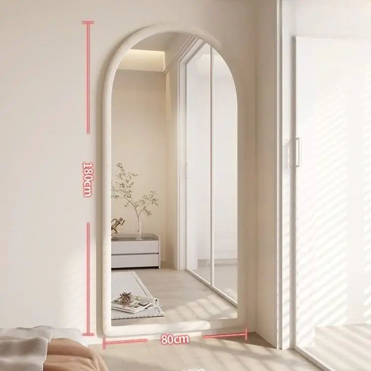 Velvet Frame Arch Shape Mirror Luxury Casa