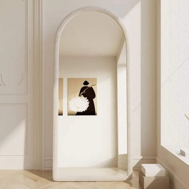 Velvet Frame Arch Shape Mirror Luxury Casa
