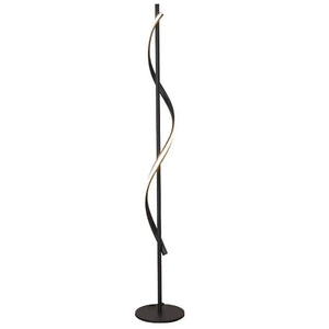 Wave Shape LED Black Floor Lamp