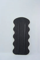 Wavy Shape And Velvet Textured Frame Mirror Luxury Casa