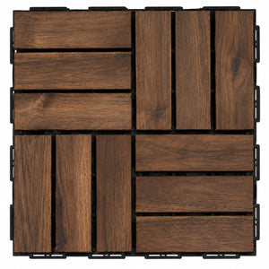 Acacia Interlocking Outdoor Deck Tiles