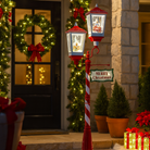 Christmas Musical Lamp Post with Snowfall Luxury Casa