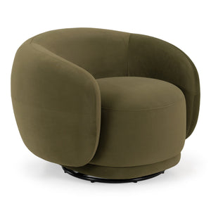 Luxury Modern Green Fabric Accent Chair