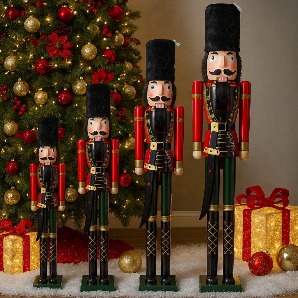 Classic Wooden Christmas Nutcracker Guard Luxury Casa