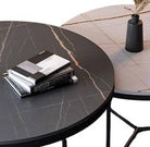 Bologna Marble Nesting Coffee Table Set – Black & White Luxury Casa