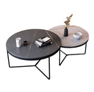 Bologna Marble Nesting Coffee Table Set – Black & White Luxury Casa