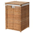 Rattan Laundry Basket with Lid & Fabric Lining Luxury Casa