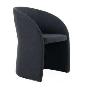 Luxury Brea Charcoal Fabric Dining Chair