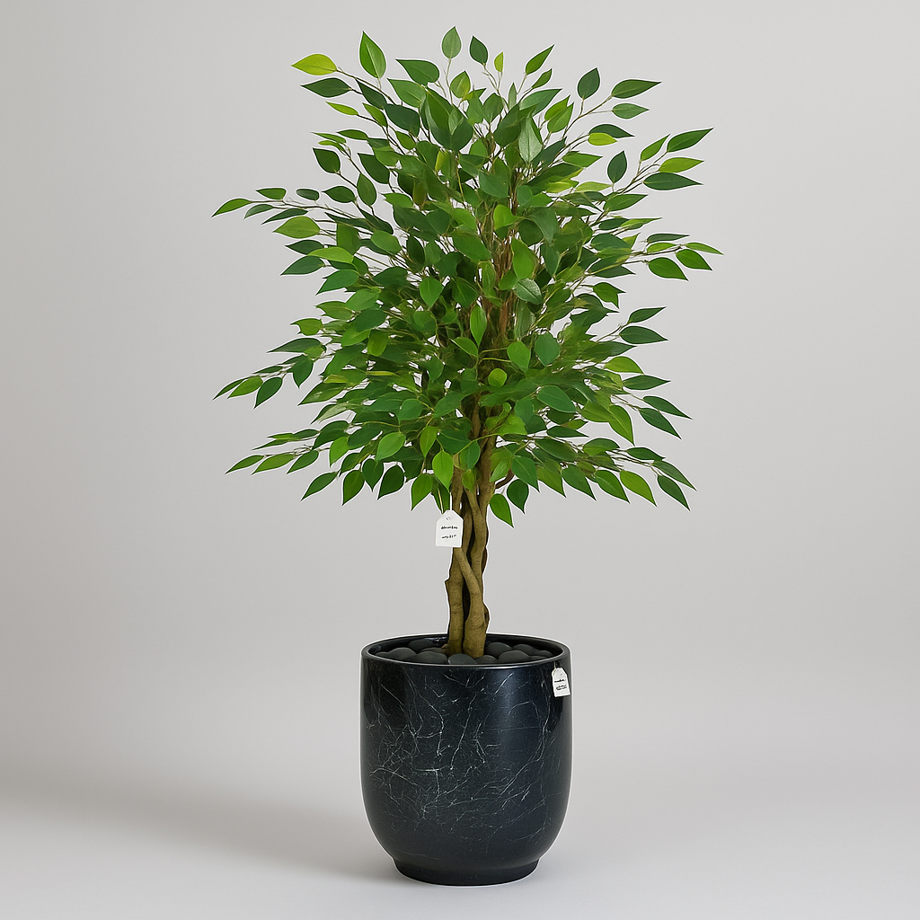 Artificial Ficus Tree With Natural Wooden Trunk 150 Cm Luxury Casa
