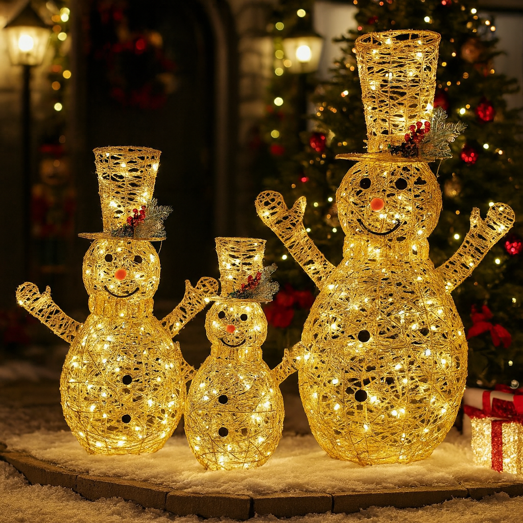 Golden Rattan Snowman Luxury Casa