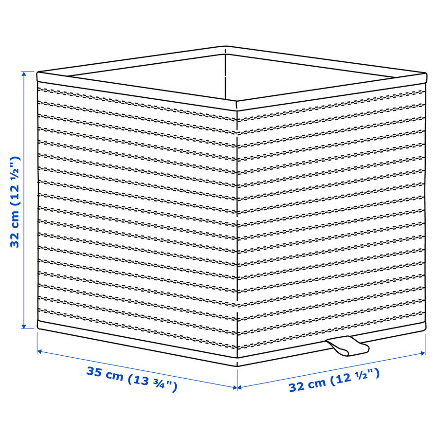 Square Woven Basket with Black Trim Luxury Casa