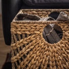 Square Handwoven Water Hyacinth Basket – Natural Luxury Casa