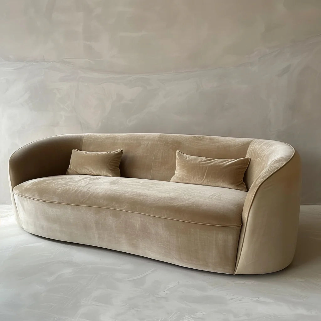 Curved Modern Sofa with Cushions – Elegant Contemporary Design Luxury Casa