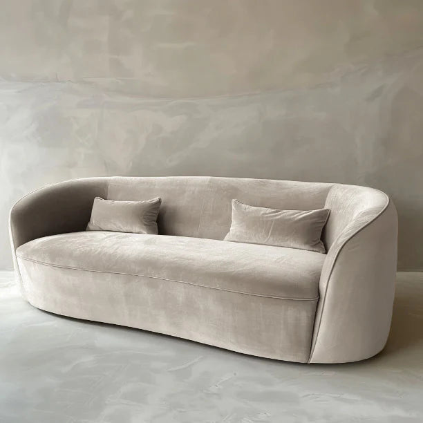 Curved Modern Sofa with Cushions – Elegant Contemporary Design Luxury Casa