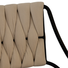 Beige Velvet Bar Stool with Black Base Luxury Casa
