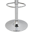 Beige Velvet Bar Stool with Chrome Base Luxury Casa