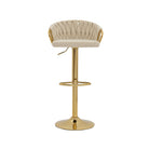 Luxury Velvet Bar Stool with Golden Base Luxury Casa