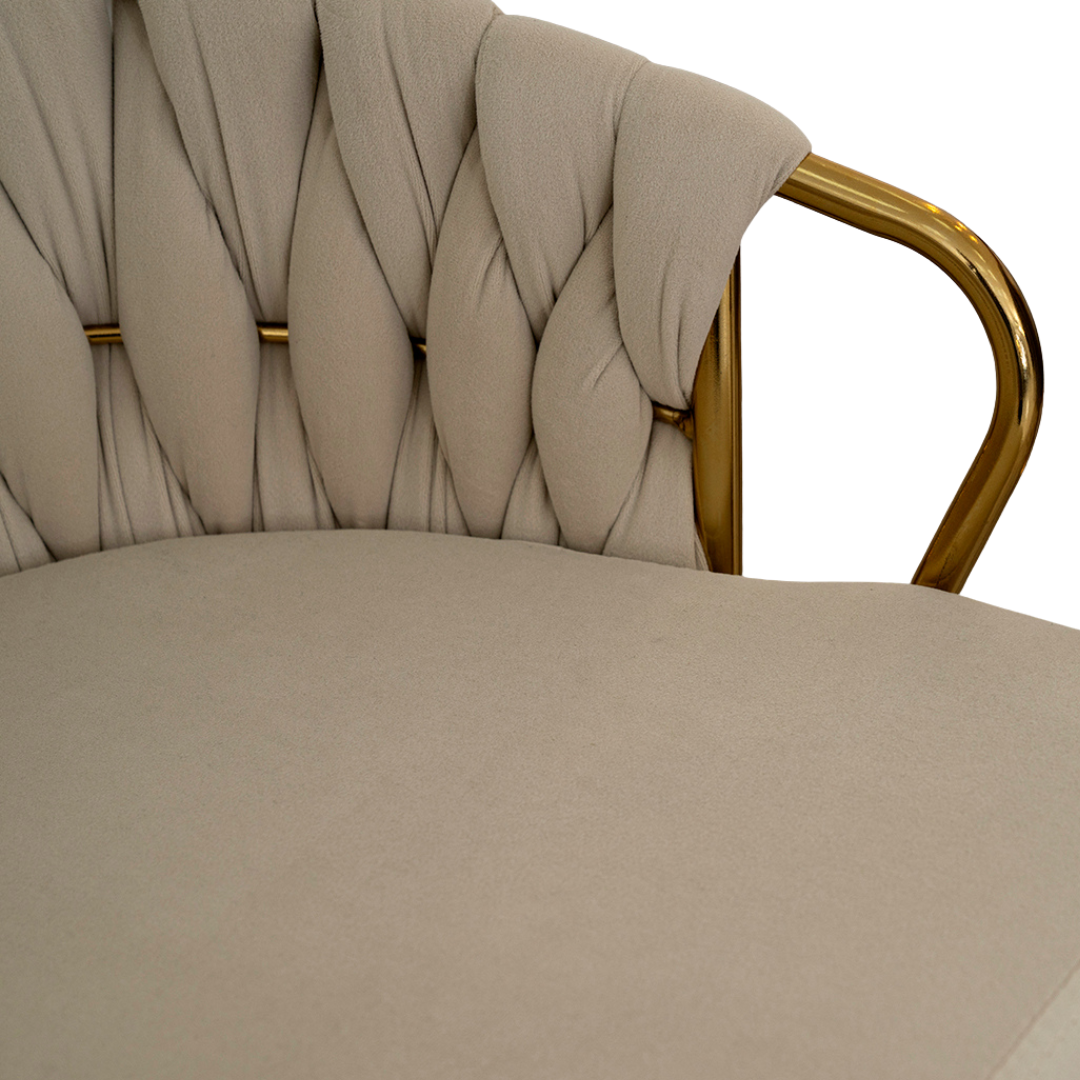 Luxury Velvet Bar Stool with Golden Base Luxury Casa