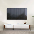 Modern White TV Unit with Wooden Accents Luxury Casa