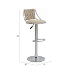 Velvet Bar Stool with Chrome Base Luxury Casa