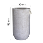 Tall Engraved Textured Planter – Modern Decorative Pot - Small Luxury Casa