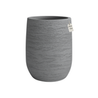 Textured White Tall Planter – Modern Decorative Pot - Medium Luxury Casa