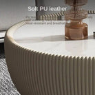 Marata Modern Coffee Table Set – Cream & Charcoal with Gold Base Luxury Casa