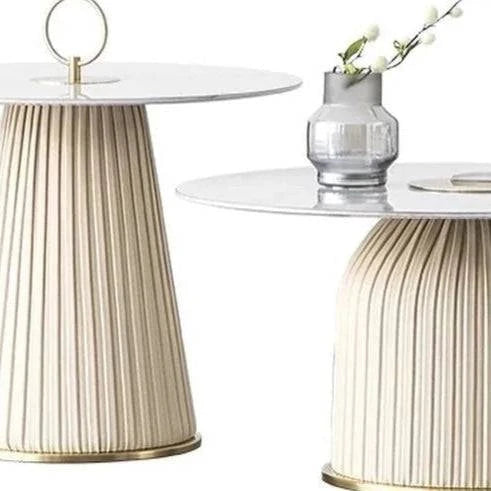 Marbelo Marble Coffee Table Set – Modern White & Gold Luxury Casa