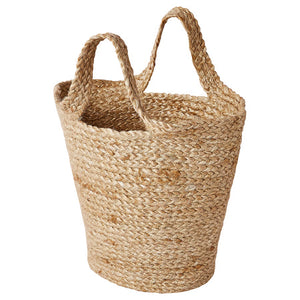Tall Jute Basket with Handles